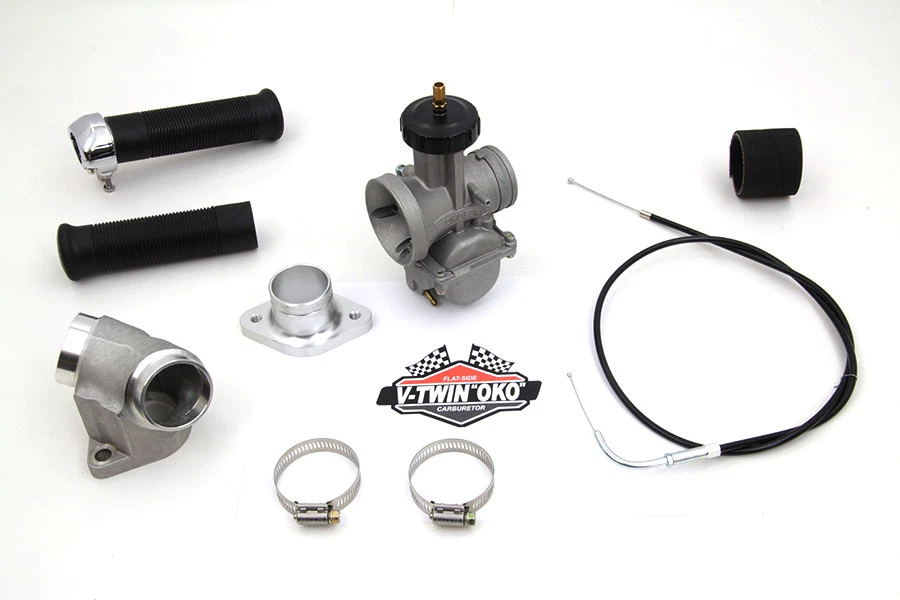 Kit de carburador deslizante plano OKO de 38 mm para Harley Davidson Foto 2 de 4