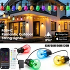 LED String Shatterproof Bulbs Lights RGB+IC Dimmable Bluetooth Garden Party IP67