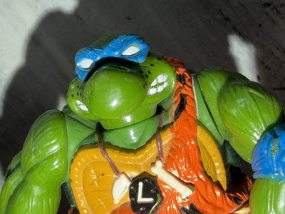 Vintage 1992 TMNT Leonardo Cave Turtle Caveman Ninja Turtles Toy action figure