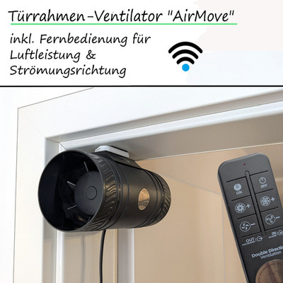 Türrahmenventilator Warmluftverteiler; Luftverteilung ohne Bohren