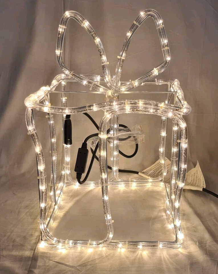 3D-Lichterschlauchfigur für innen und außen (Motiv : Geschenk) Weihnachts Deko