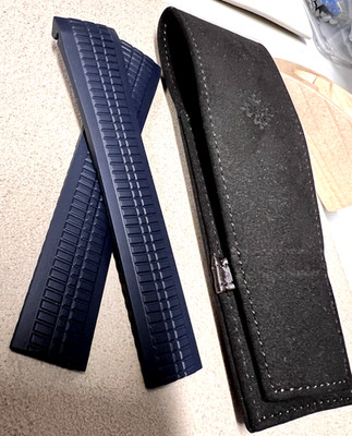 Patek Philippe Aquanaut G91-M Ref 5968A BLUE Rubber Watch Strap 22 x 18 SWISS MA