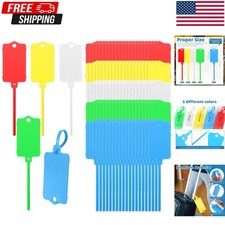 100 Pcs Plastic Shipping Tags Waterproof Self Locking Seal Tags Zip Ties