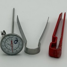 Darkroom Processing Lot - Taylor Dial Thermometer, Stainless Tongs Red Tongs