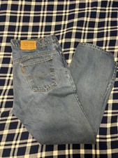 Vintage 70s Orange Tab Levi s Denim Jeans 508 Straight Leg Size 38 X 32