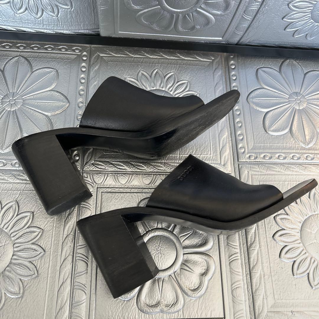 GUCCI Mules Sandals Heel Leather Black EU36.5/US6.5 116125c thumbnail 15