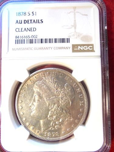 1878-S Morgan Dollar NCG, AU Details Cleaned, Very nice Coin