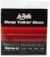 La Bella 760FM Deep Talkin' Bass Flatwound Bass Guitar Strings - .049-.109