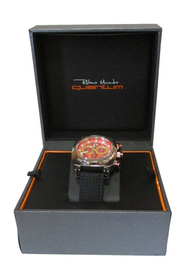 Ritmo Mundo Racer Oscar Chronograph Stainless Steel Red Dial Mens Watch 2221 083