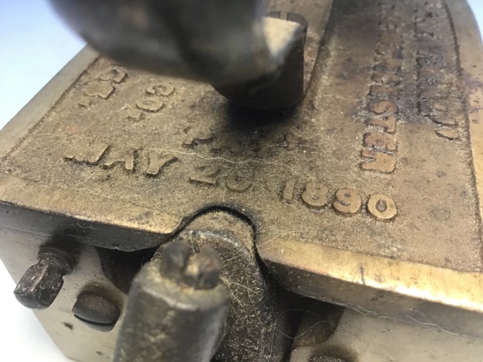 ANTIGUO/DE COLECCIÓN MORROW CURTIS 1890 PATENTE HIERRO TRISTE WORCESTER AUTOCALENTAMIENTO ANTIGUO Foto 4 de 4