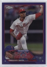 2023 Topps Chrome Update Purple Refractor 76/250 Gregory Soto #USC181 11o2