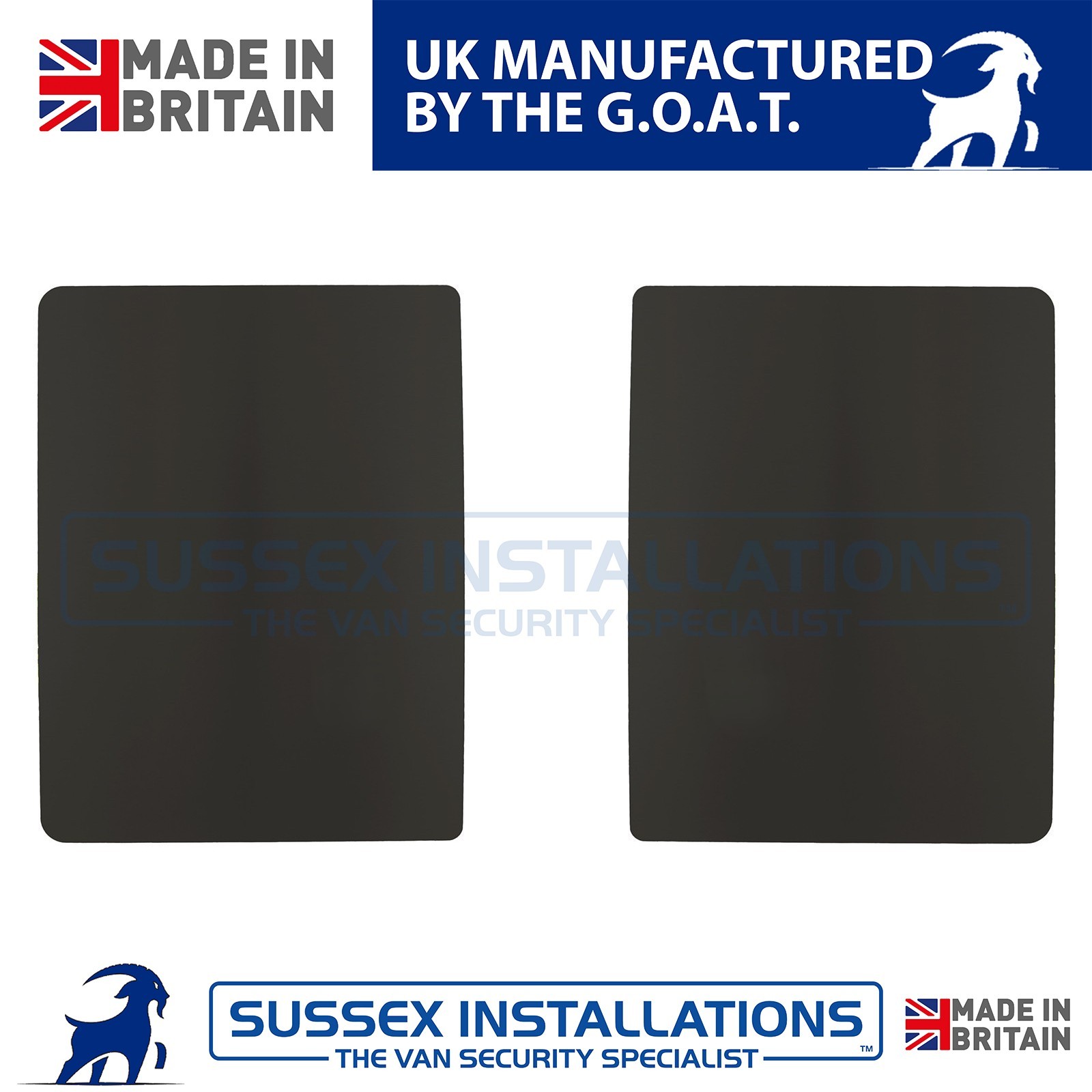 Barrel Blank Shield Set For Dispatch Expert Proace Vivaro Twin Doors Black