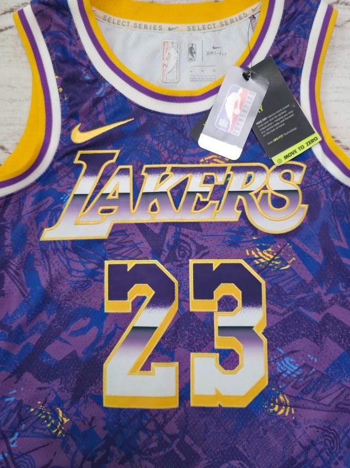 Nike NBA LA Lakers Lebron James #23 MVP Rookie of The Year Jersey