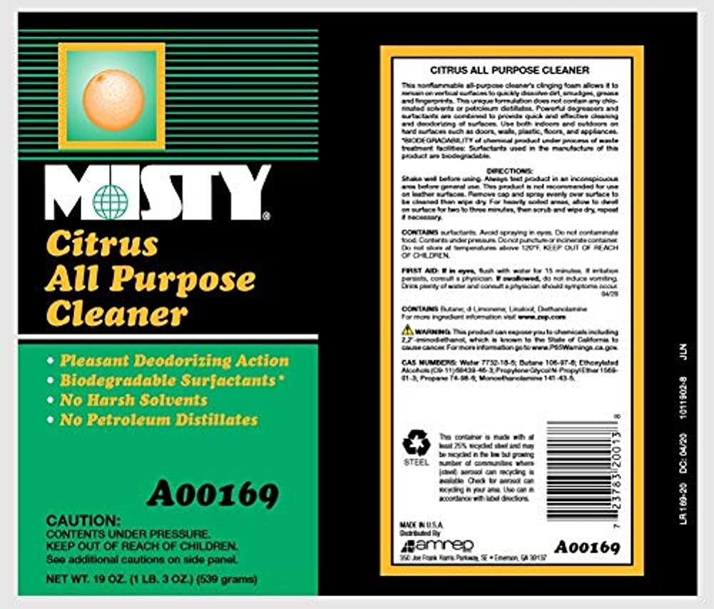 MISTY Citrus All-Purpose Cleaner - 19 oz (Case of 12) 1001583