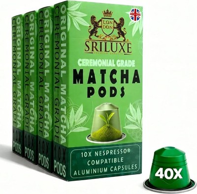 SRILUXE Matcha Pods - Zeremoniell Japanisch, Nespresso Fit (20.10.40)