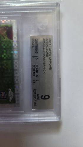 2011 topps chrome Xfractors #25 Colin Kaepernick - Picture 3 of 4