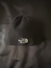 The North Face Beanie Black Knit Hat Logo One Size Winter Ski Cap