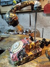 Lampada artigianale, Lampada da tavolo, Lampada Telefono, Lampada Decoupage