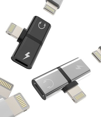 Headphone Adapter Iphone Dual Lightning(2pack)Adaptador Para Splitter Audio a...