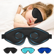 Sleep Mask for Kids 3D Sleeping Blindfold Memory Foam Contoured Eye Mask with Bl