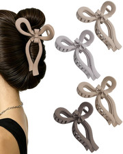 Extra Large Bow Claw Clips for Thick Hair, 5.1" Matte