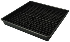 100x100x12cm Heavy-Duty 100L Spill Containment Tray with Removable Grids – Indus