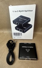 RJ45 Gigabit Ethernet Splitter 1000Mbps LAN Network Internet 1 to 2 Out Adapter