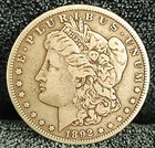 1892 S Morgan Dollar VF+ Nice Original Coin Key Date 100 Original Morgan Dollar