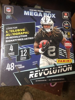 2025 Panini Revolution Football NFL Trading Cards Mega Box in hand ships fast! 
