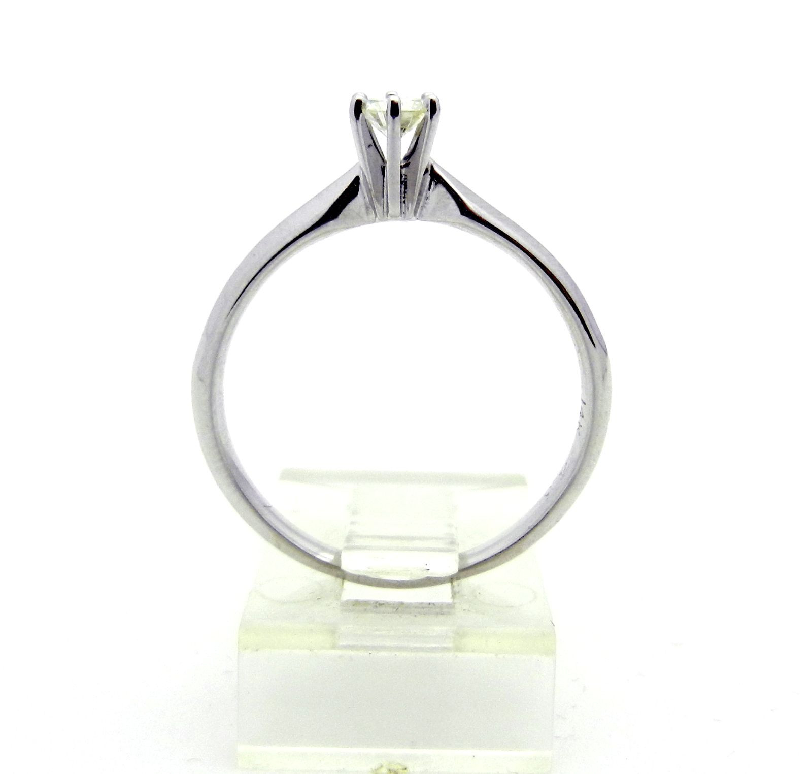 Solid 14k White Gold Solitaire Round Diamond 1/5 … - image 8