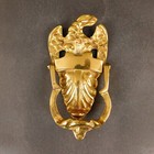 Vintage Door Knocker Brass American Eagle Ornate w/Screws