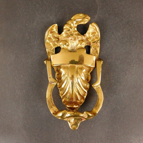 Battiporta vintage ottone American Eagle ornato con viti - Foto 1 di 8