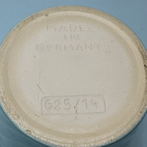 turquoise Pottery Planter/Pot Art Deco Style Pottery Made In Germany 625/ 14 - Picture 6 of 6