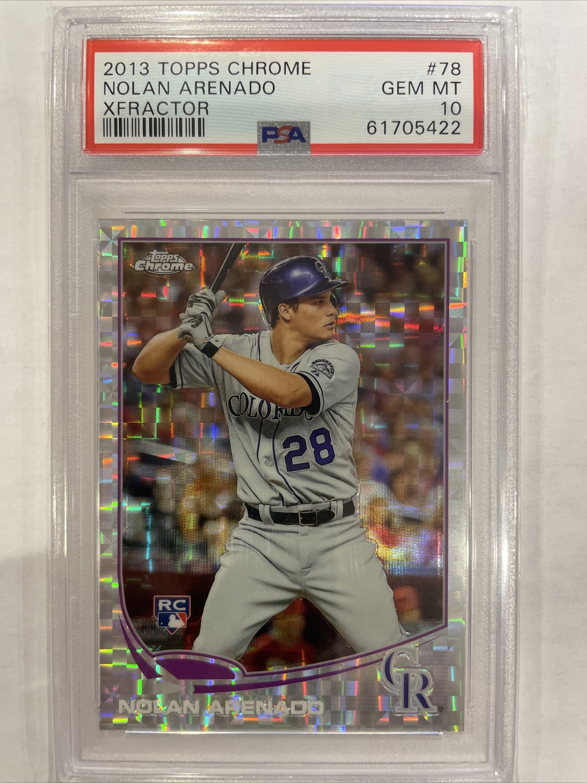 2013 Nolan Arenado Topps Chrome Xfractor RC Rookie #78 PSA 10 Gem Mint RARE!