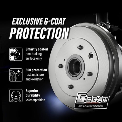 For Chevrolet Cavalier Front Rear Coated Disc Brake Rotor Ceramic Pad & Drum Kit - Picture 8 of 18