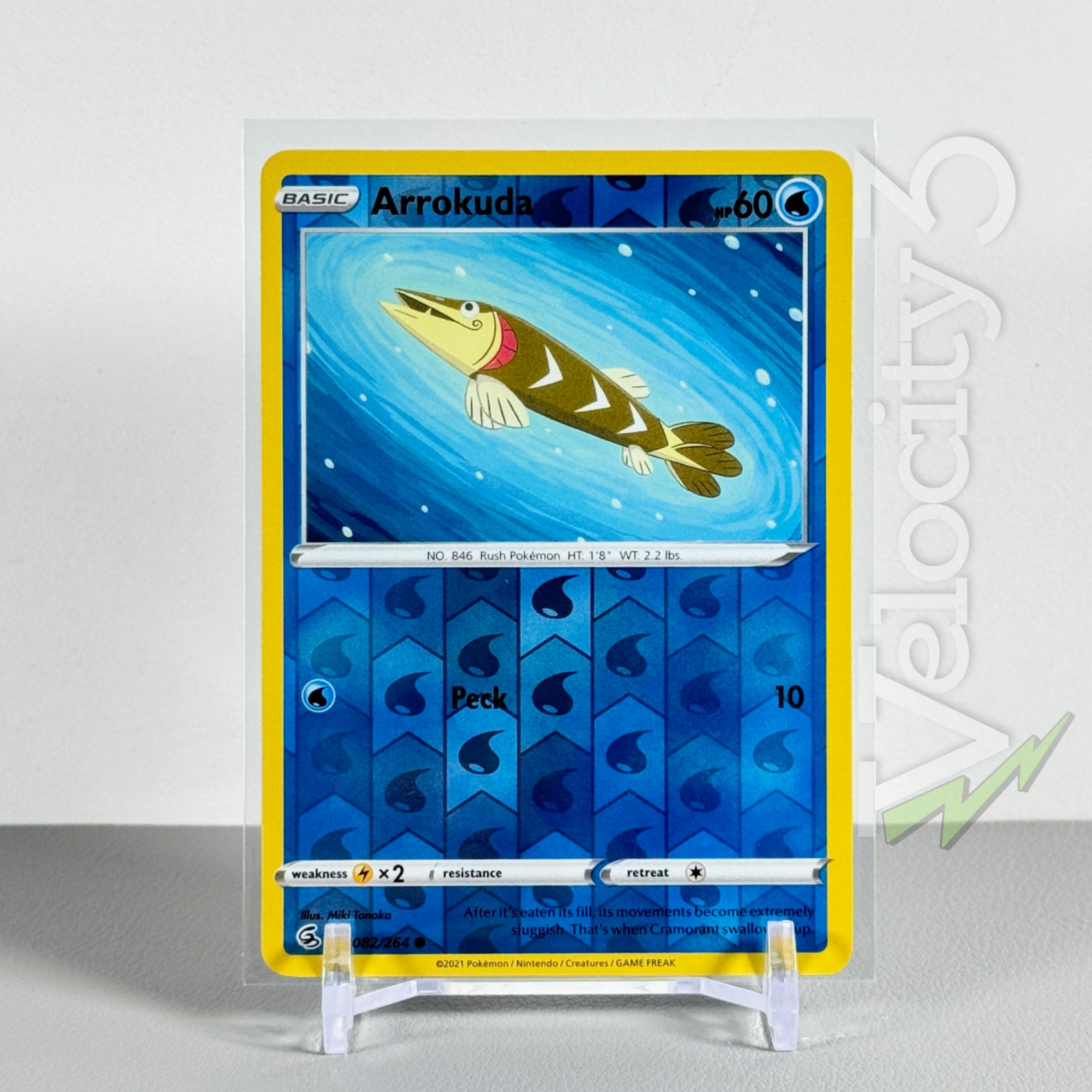 Pokemon TCG Card: ARROKUDA 82/264 Reverse Holo | Common | Fusion Strike