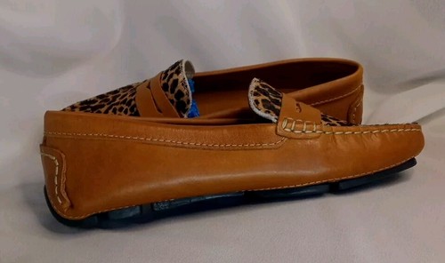 Massimo Mateo Women’s Leopard Print Leather Penny Loafers Flats Size 6 ( 6B ) 🆕 - Picture 6 of 12