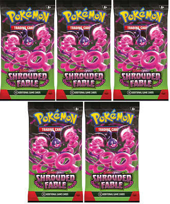 Pokemon Scarlet & Violet Shrouded Fable 5 Booster Pack's ENGLISCH NEU - SV 6.5