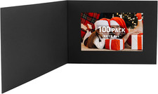 Pack of 100 Black 4x6/6x4 Cardboard Photo Folders for Special Events