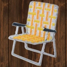 Lawn Chair Embroidered Patch — Iron On