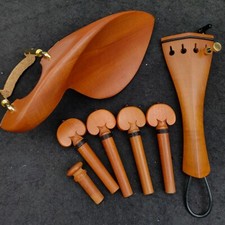 4/4 Violin Accessories With Hardware,Pegs Chin rest Tail piece Fine tuner Gut