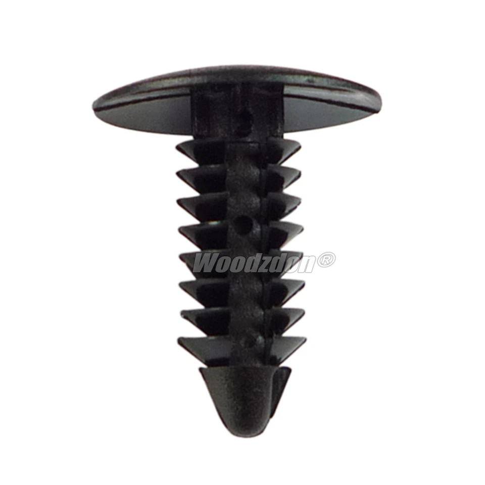 PACK 1000 BLACK NYLON CLIPS 1595864,1605396,6030441,388577S PUSH TYPE FASTENERS Foto 4 de 4