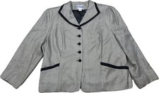 Vintage Pendleton Plus Houndstooth Blazer Womens 22W Long Sleeve Made In USA