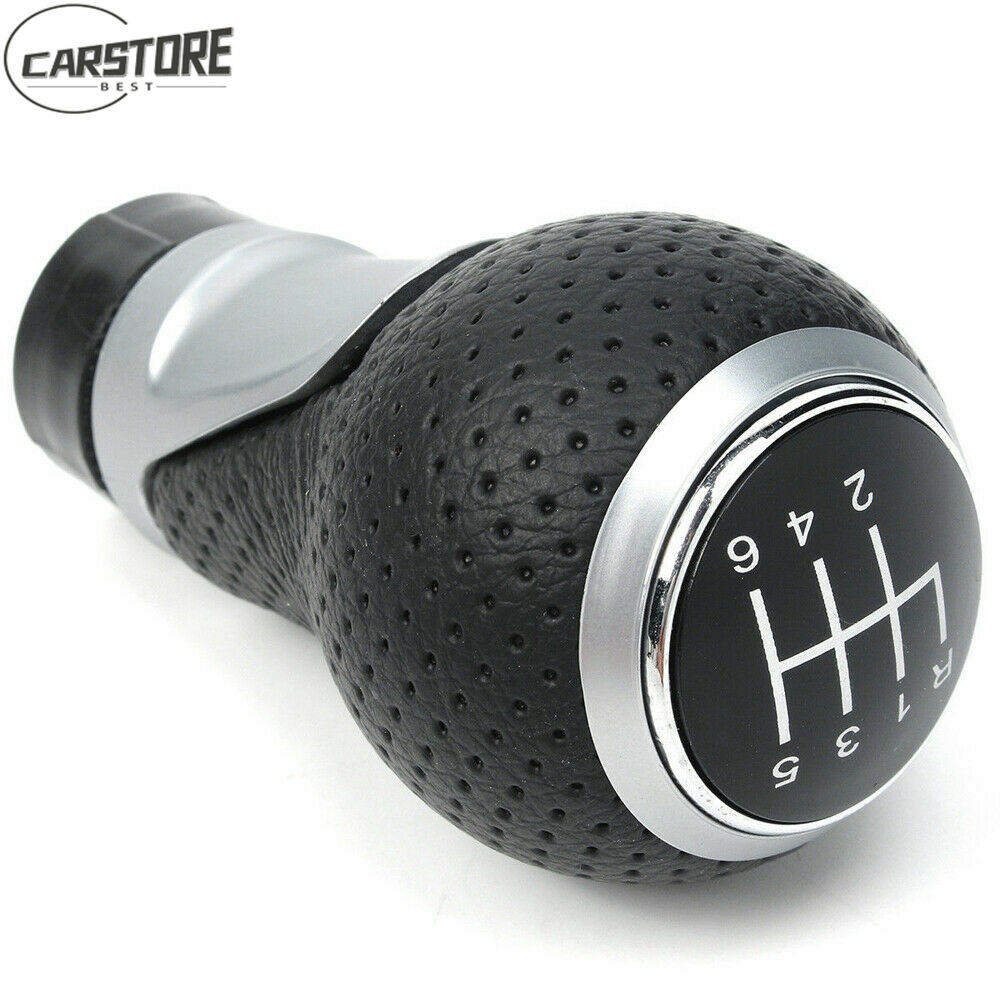 6-Speed Leather Shift Knob For Audi S Line A3 03-13, A4 Q5 S3 S4 8P 07-15 – Red