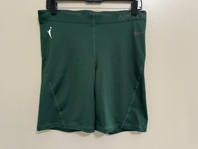 Nike Pro WNBA Team Issue Compression 8  Shorts Green Womens M CW4244-323 NEW