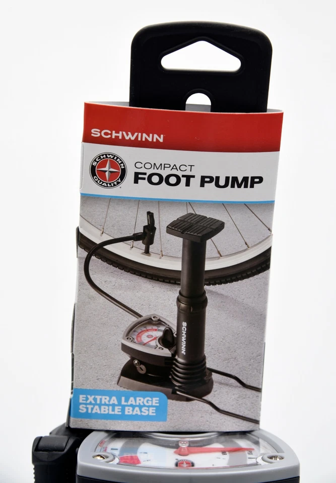 Mini bomba de pie portátil para bicicleta compacta con medidor de presión bomba de aire para neumáticos Foto 2 de 4