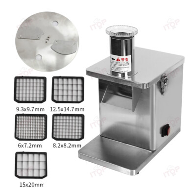 Electric Vegetable Cube Cutting Machine Fruit Dicer Food Processor 6 Blades