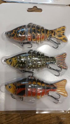 EDEUOEY 3er-Pack Topwater Bass Angeln Köder Large Lipless Schwimmbait Kit Set Nr. 2