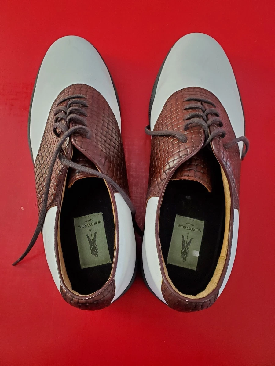 Nordstrom Outlast Golf Shoes for Men Size 9M Advantage Color Brown and White
