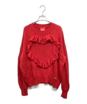 Vivienne Westwood Red Label Heart Ruffle Knit Top Size S From